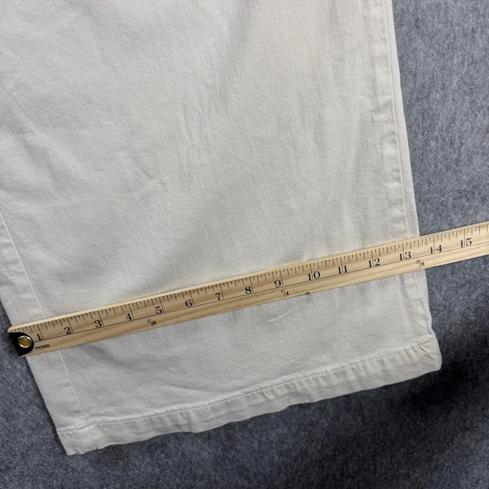 American Eagle Trouser Women's 18 Cream High Rise Wide Leg‎ Drape Pants 37x28